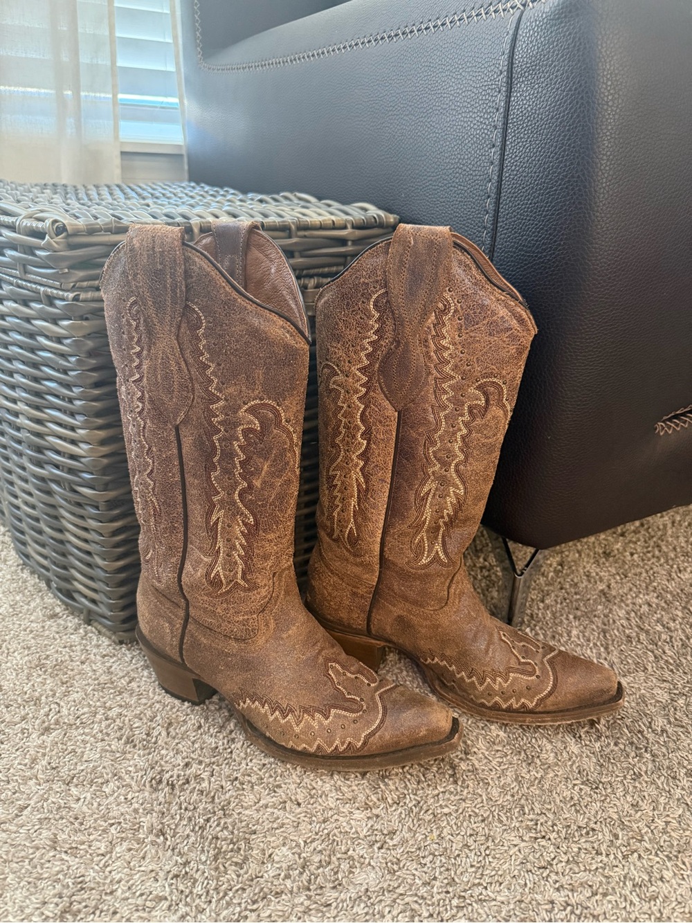 Circle G Brown Western Cowboy Boots for Women